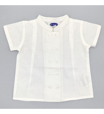 CAMISA BEBÉ CRUZADA POPELIN...