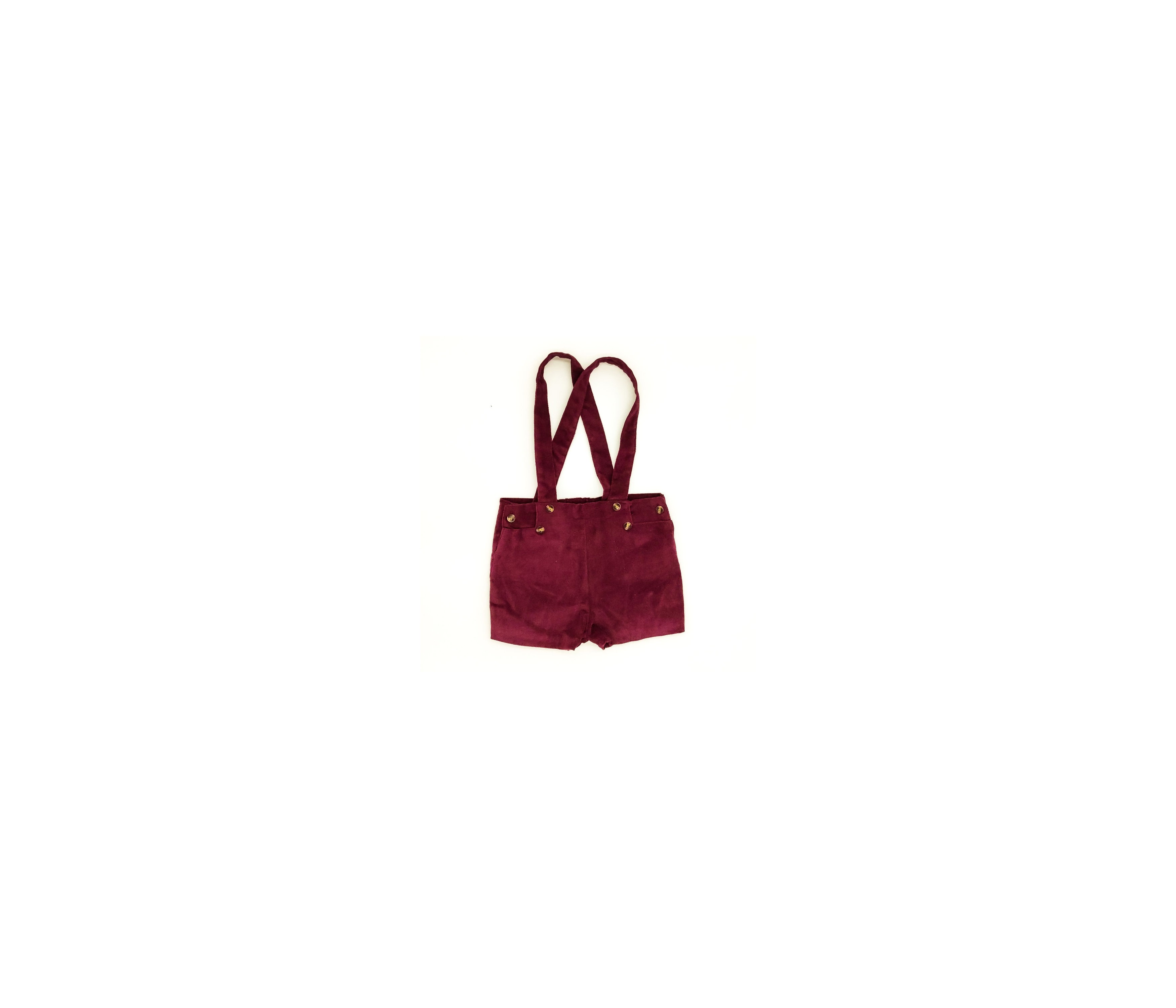 SHORT BEBE TIRANTES BURDEOS