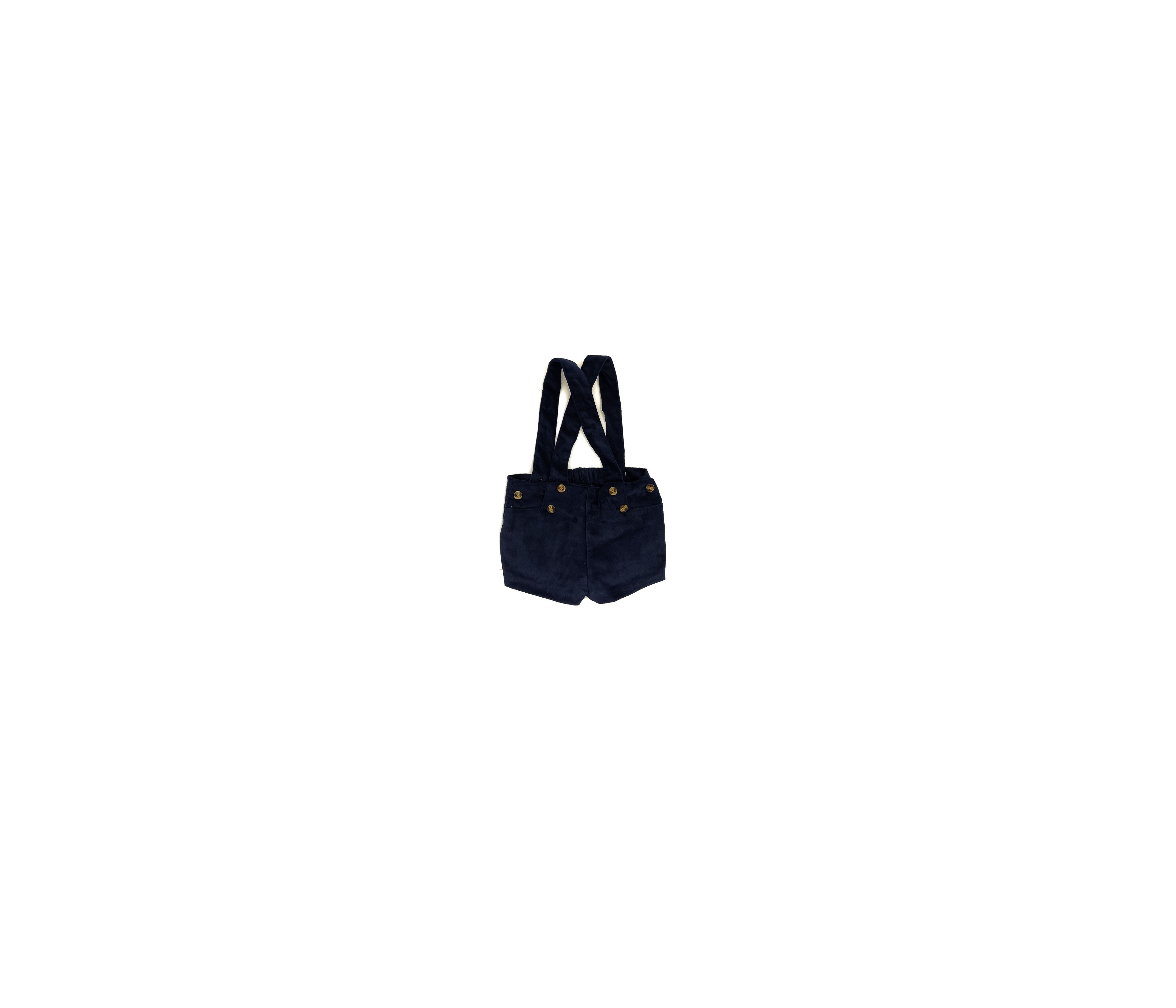SHORT BEBE TIRANTES MARINO