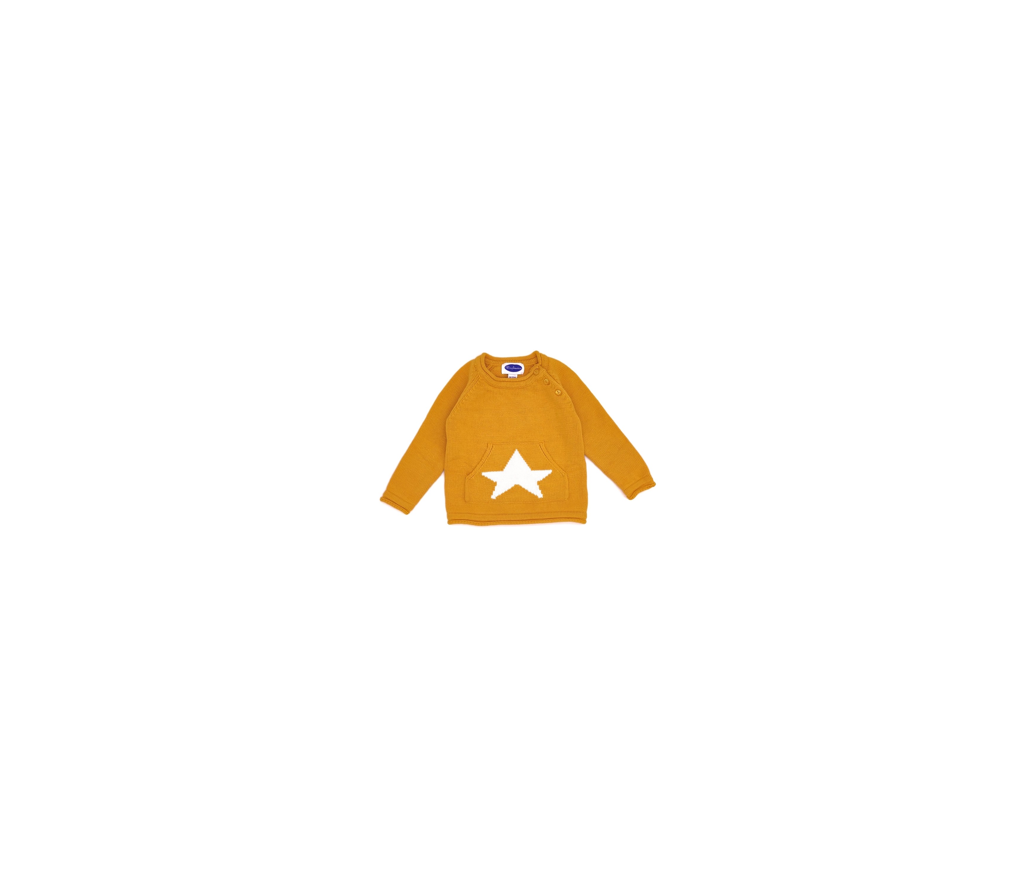 JERSEY CANGURO ESTRELLA MOSTAZA
