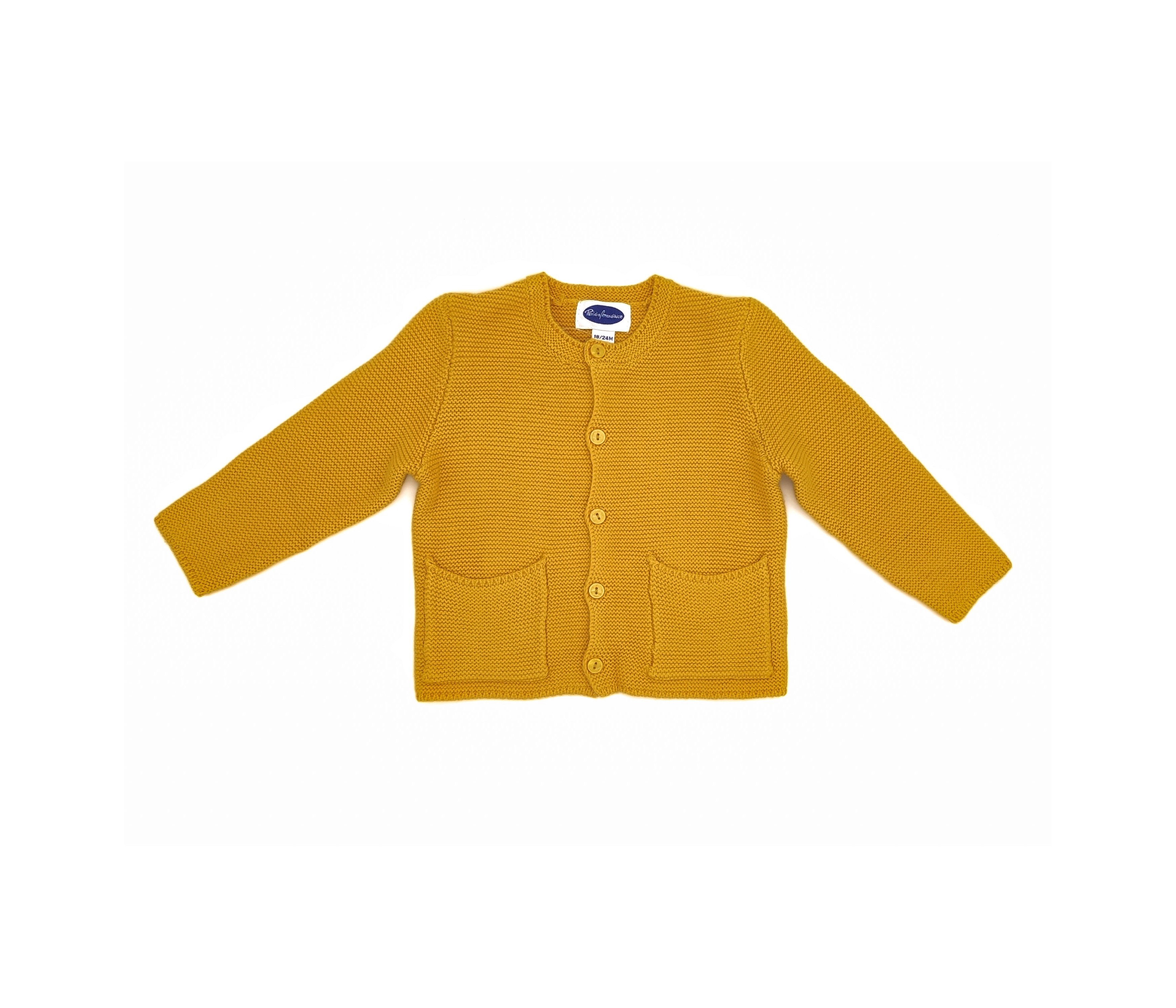 CHAQUETA BEBE AUSTRIACA BOLSILLOS MOSTAZA