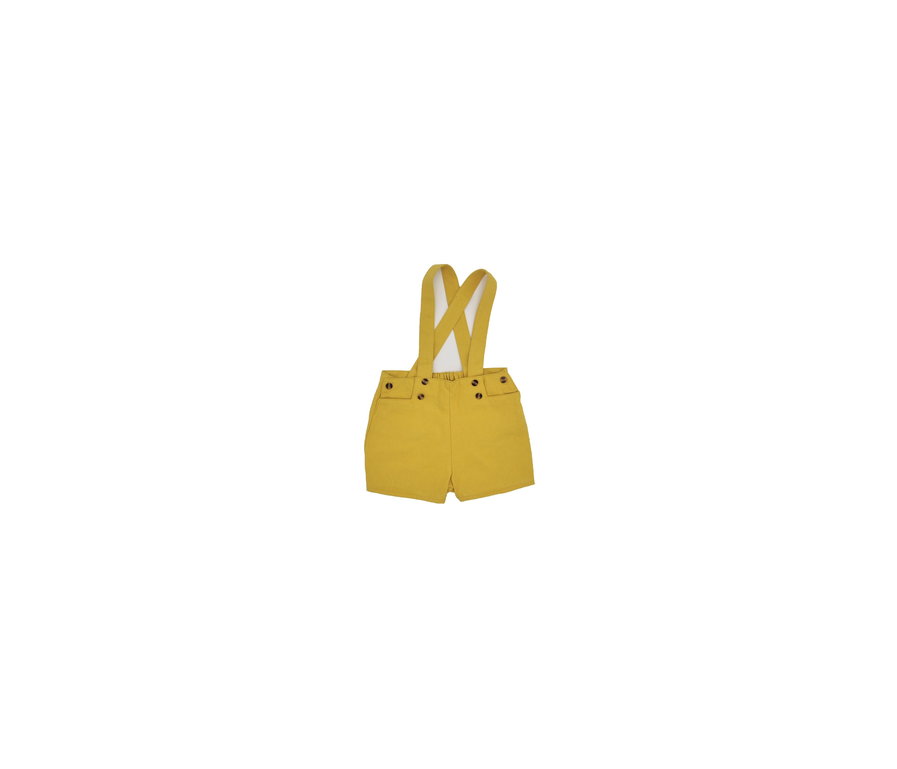 BERMUDA BEBÉ CON TIRANTES SARGA AMARILLO