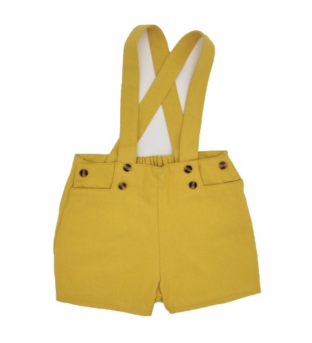 BERMUDA BEBÉ CON TIRANTES SARGA AMARILLO
