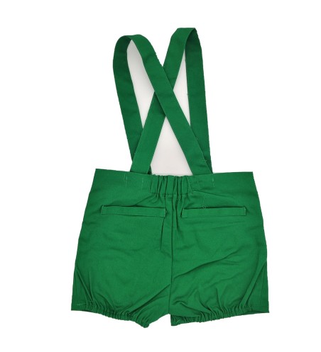 BERMUDA BEBÉ CON TIRANTES SARGA VERDE