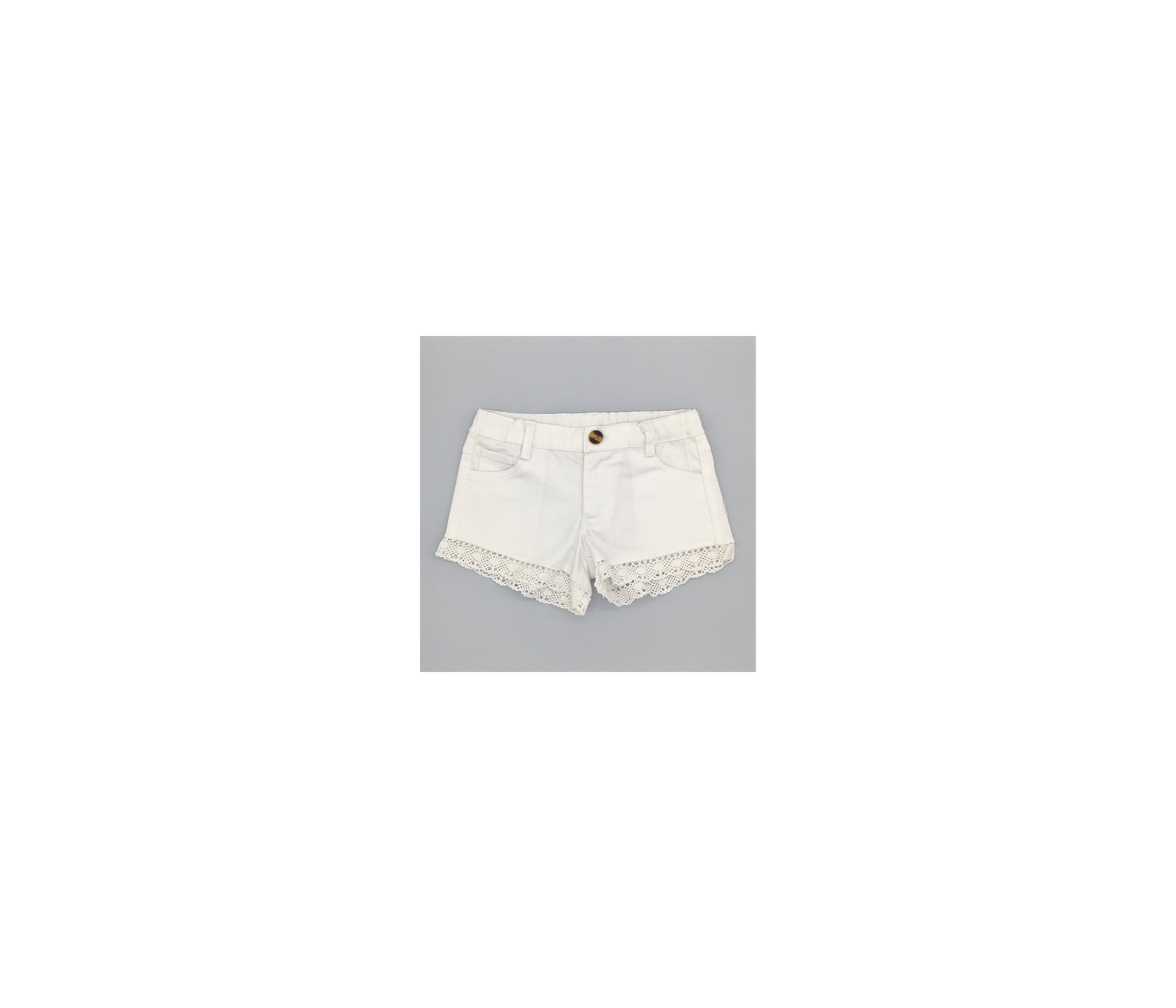 BERMUDA NIÑA PUNTILLA SARGA BLANCO 