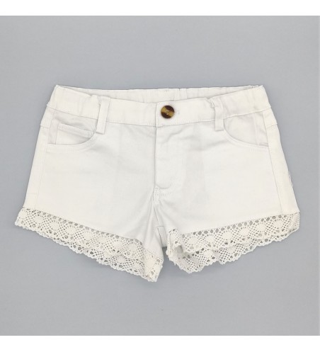 BERMUDA NIÑA PUNTILLA SARGA BLANCO 