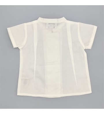 CAMISA BEBÉ CRUZADA POPELIN BLANCO