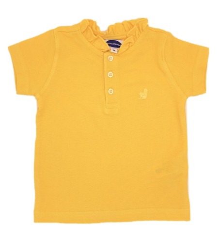 POLO NIÑA MANGA CORTA AMARILLO