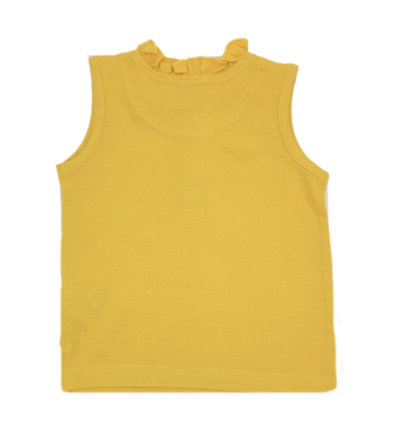 POLO NIÑA SIN MANGAS AMARILLO