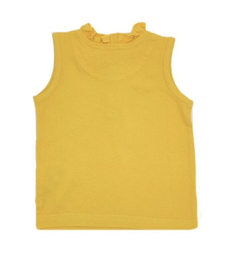 POLO NIÑA SIN MANGAS AMARILLO