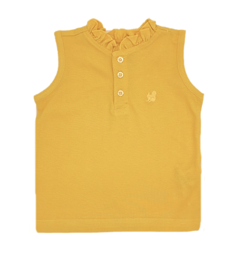 POLO NIÑA SIN MANGAS AMARILLO