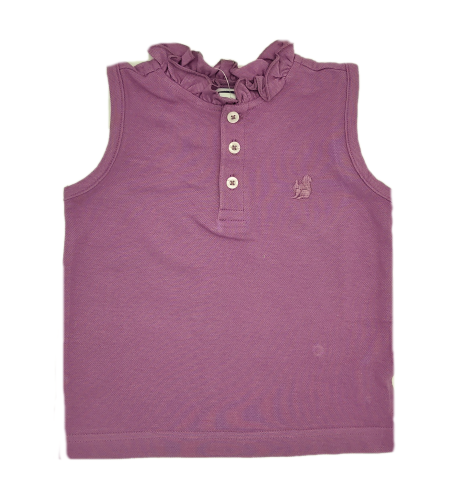 POLO NIÑA SIN MANGAS MALVA