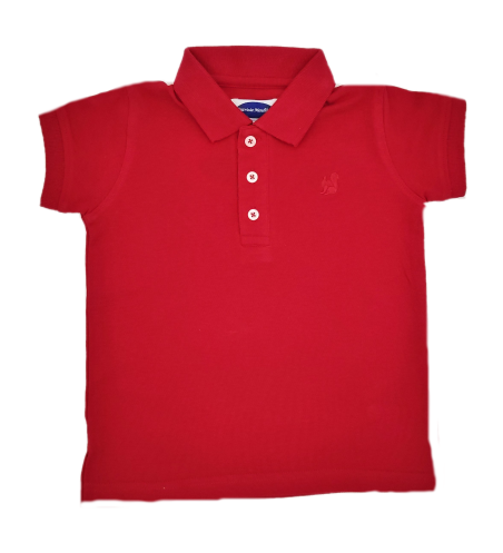 POLO NIÑO PIQUÉ CLÁSICO ROJO