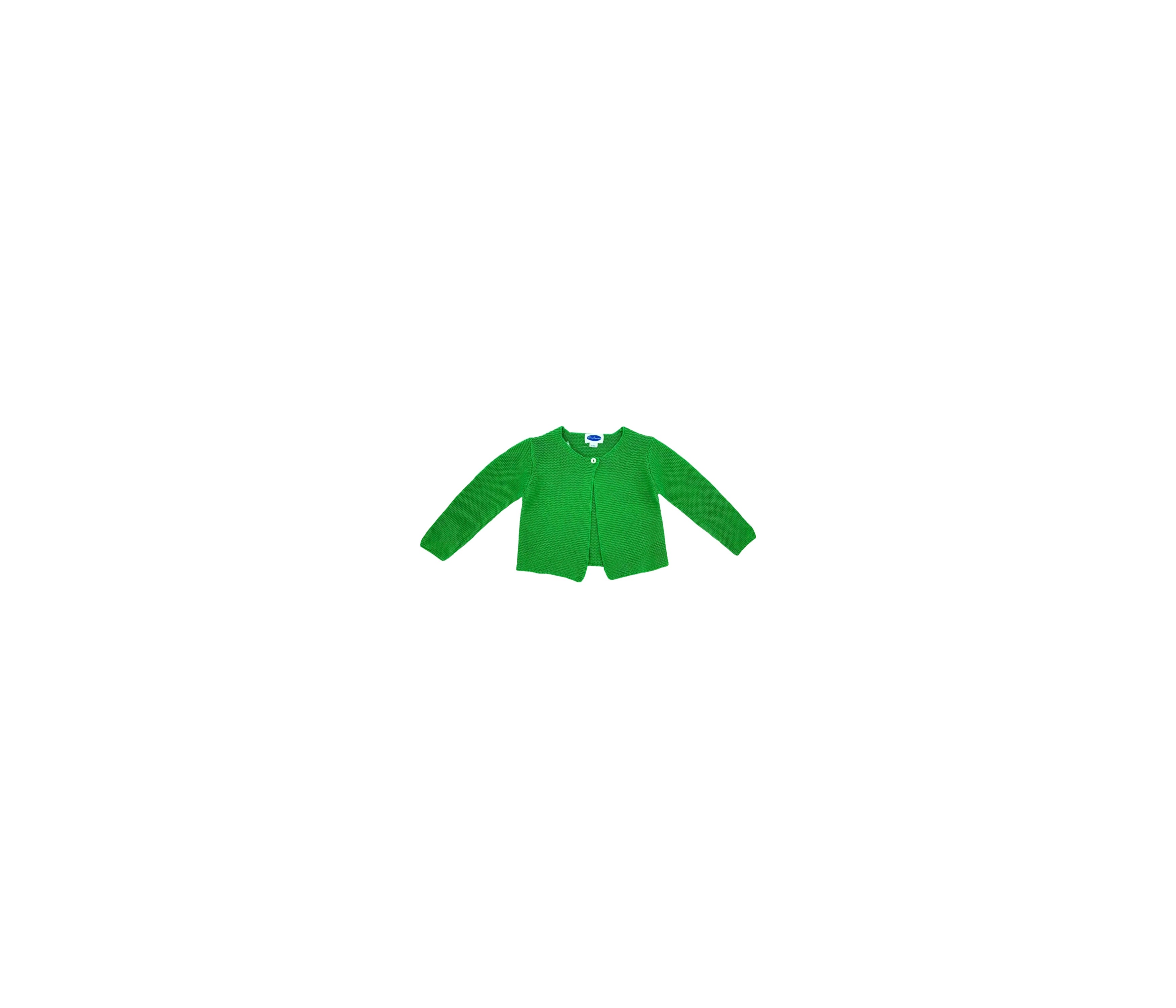 CHAQUETA NIÑA LARGA BOTÓN VERDE