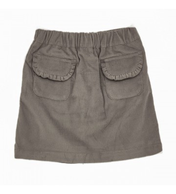 FALDA NIÑA BOLSILLOS GRIS