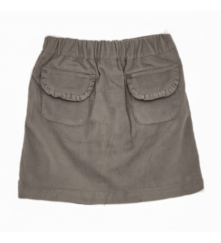FALDA NIÑA BOLSILLOS GRIS