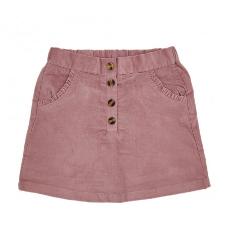 FALDA NIÑA BOLSILLOS ROSA