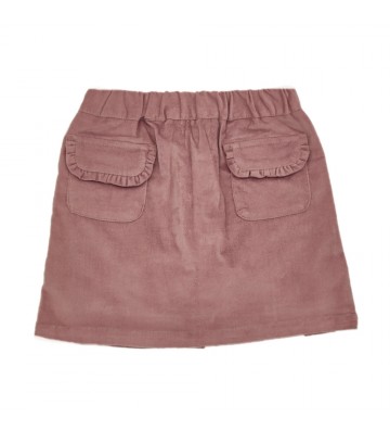 FALDA NIÑA BOLSILLOS ROSA