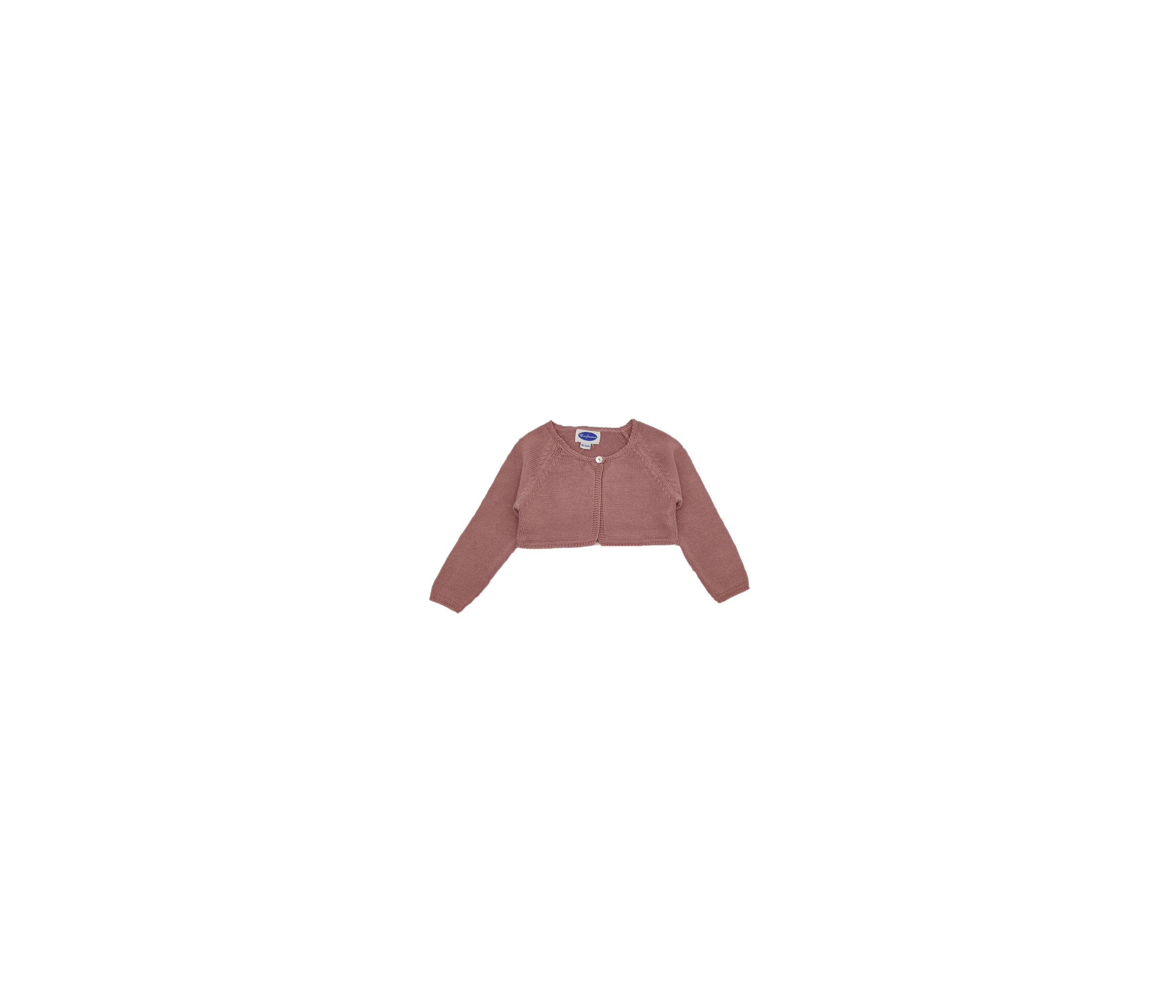 CHAQUETA BEBÉ TORERA BOTÓN ROSA
