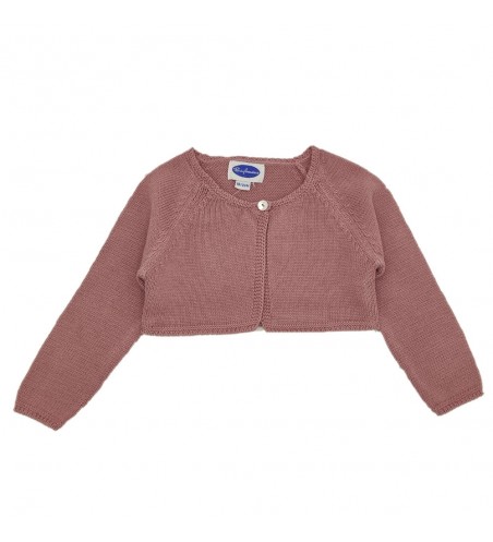 CHAQUETA BEBÉ TORERA BOTÓN ROSA