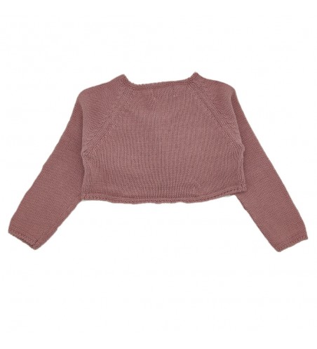 CHAQUETA BEBÉ TORERA BOTÓN ROSA