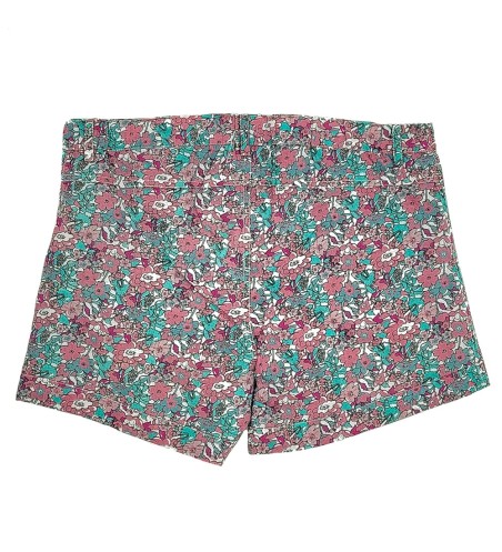 SHORT NIÑA BOLSILLOS FLORES ROSA Y NOA