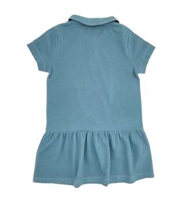 VESTIDO NIÑA BOTONES AZUL