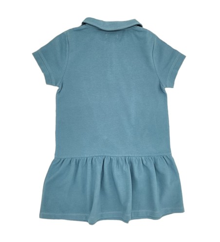 VESTIDO NIÑA BOTONES AZUL