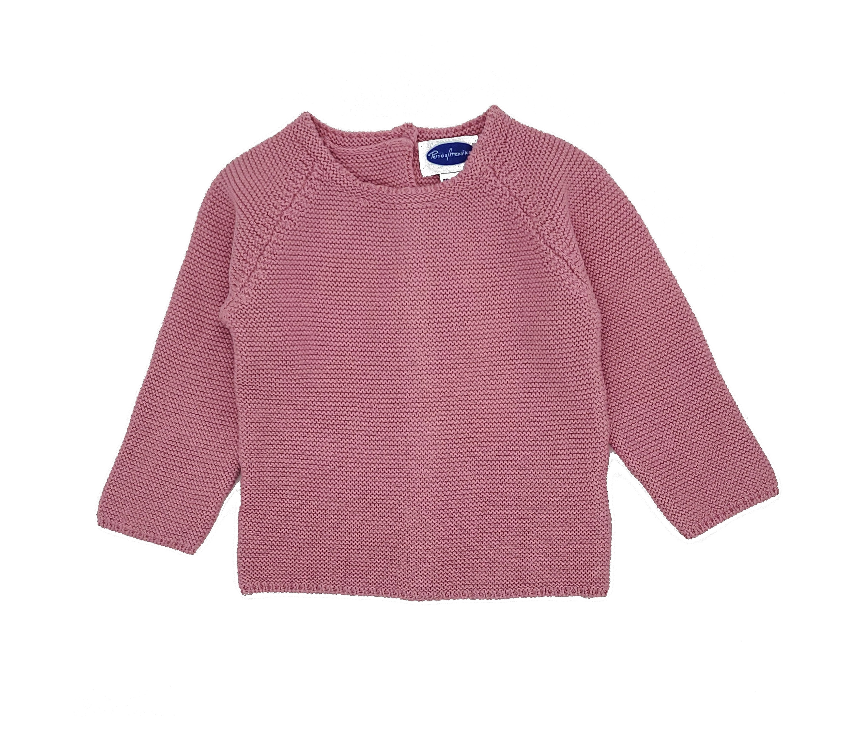 JERSEY BEBE BOTONES PUNTO BOBO ROSA