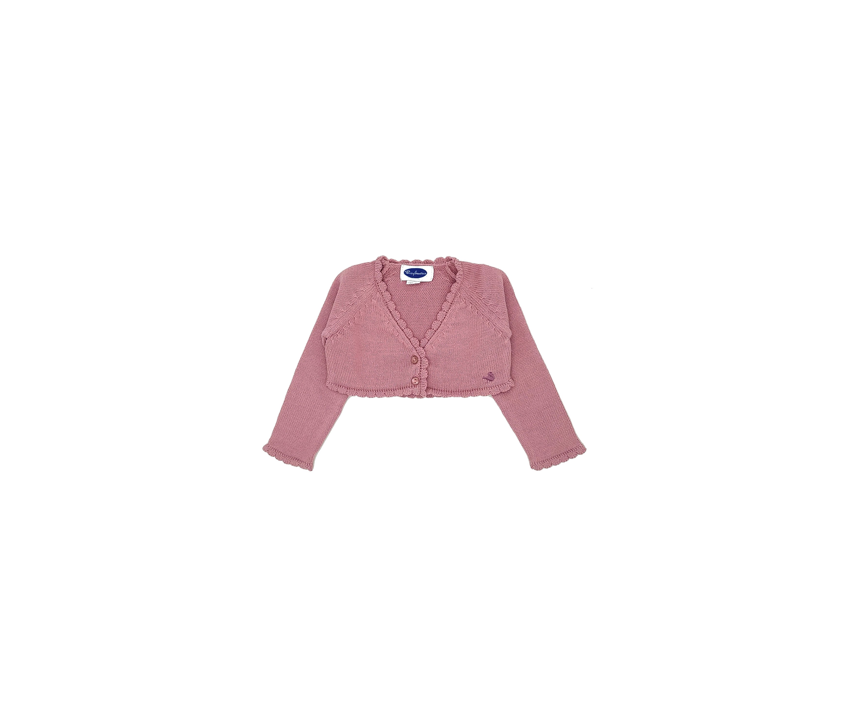 CHAQUETA BEBÉ CORTA CLÁSICA ROSA