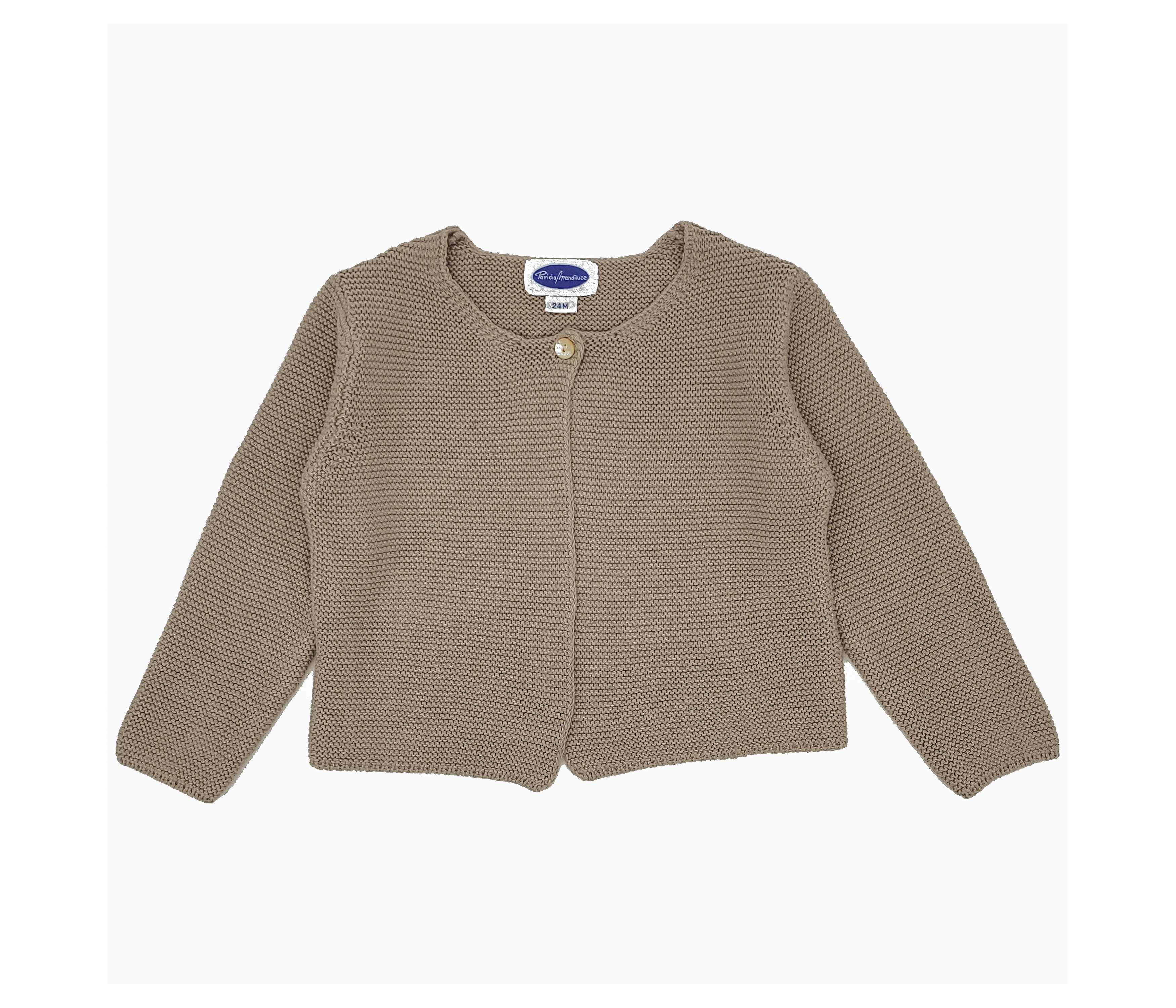 CHAQUETA BEBÉ LARGA BOTÓN PUNTO BOBO TOPO