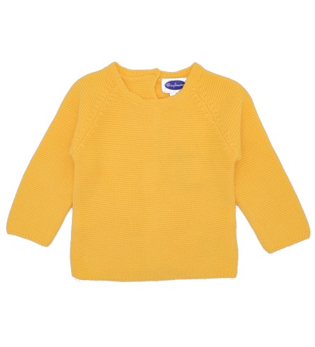 JERSEY BEBE BOTONES PUNTO BOBO AMARILLO