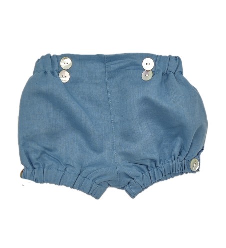 SHORT BEBÉ BOTONES LINO AZULON