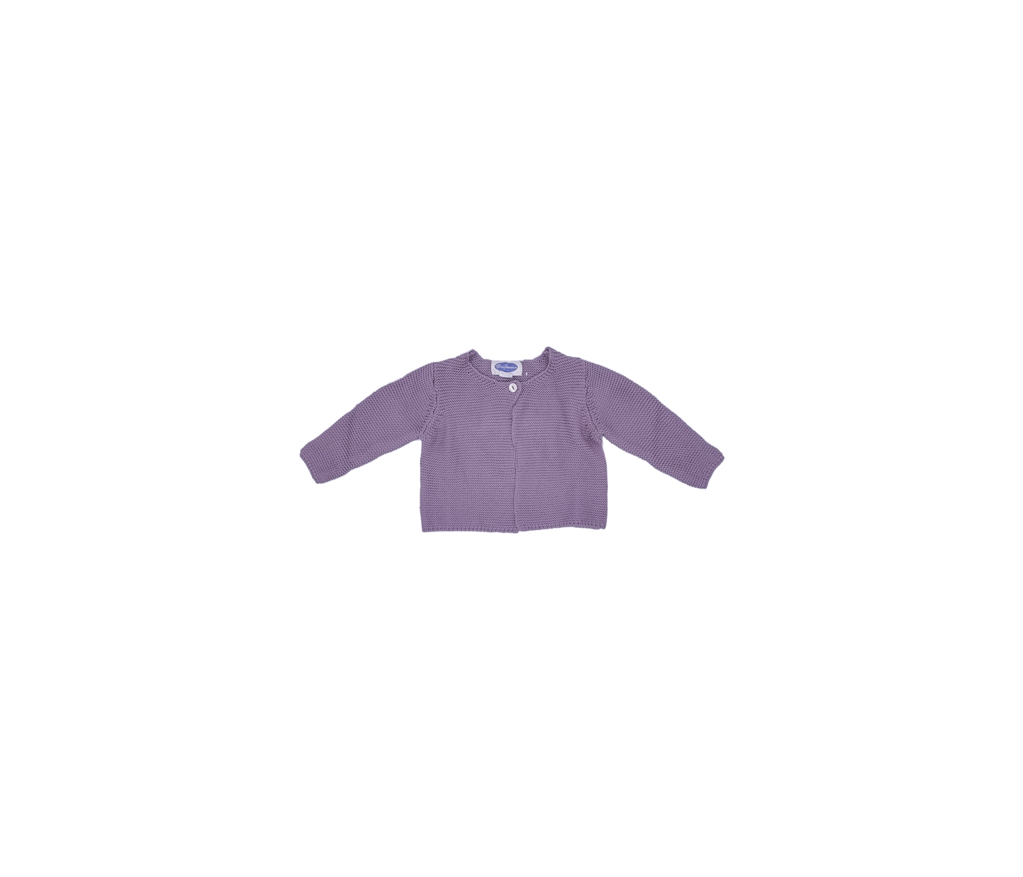 CHAQUETA NIÑA LARGA BOTÓN MALVA