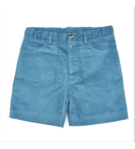 PANTALON CORTO NIÑO PANA LISA AZULON